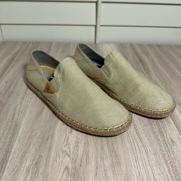 OluKai Shoes - OluKai Tan Espadrilles with Jute Sole